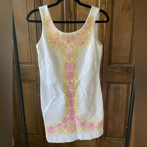 Lilly Pulitzer White Dress with Pink Accents